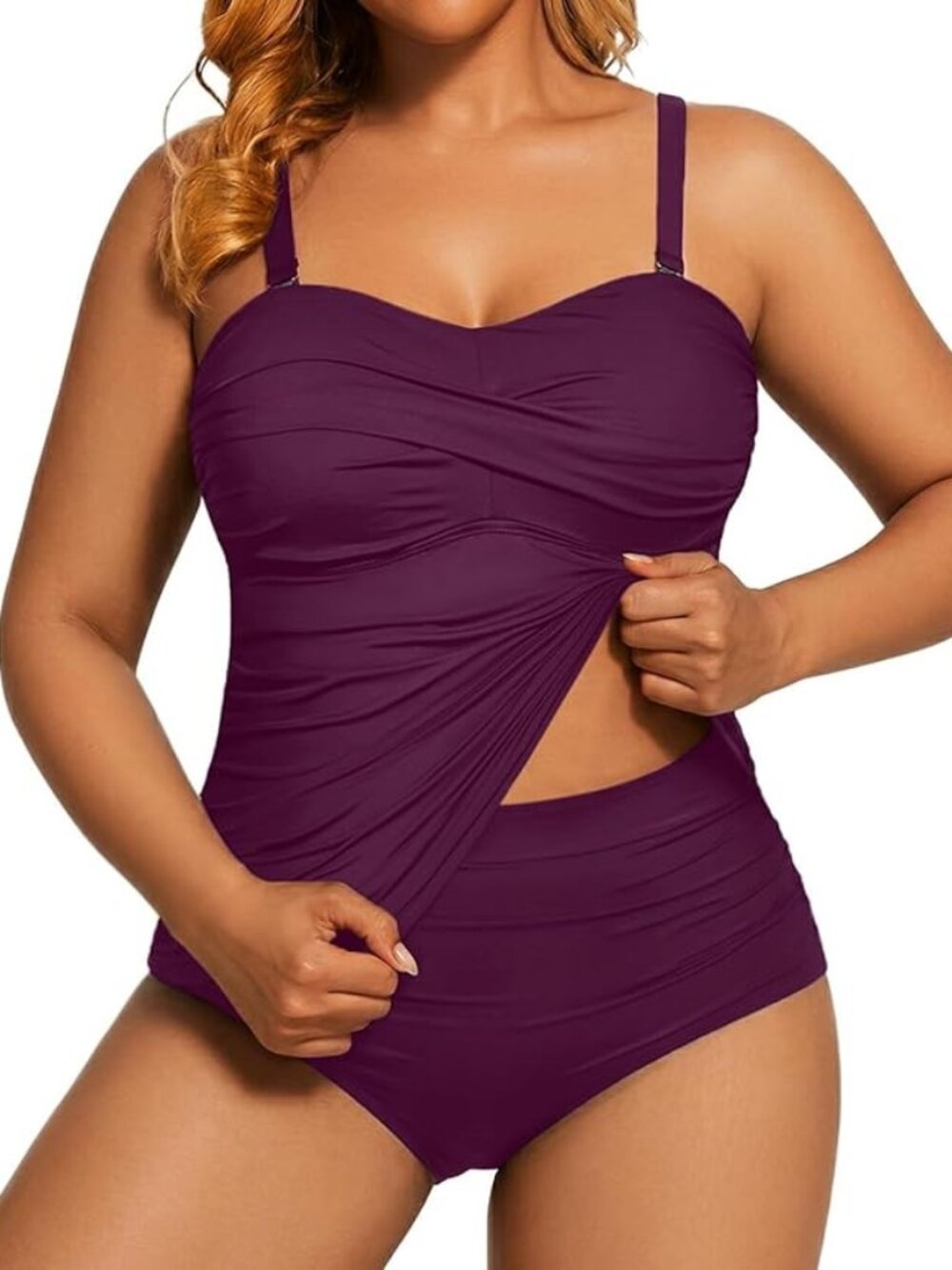 NWT Womens Two Piece Plus Size Tankini Bathing Suits SZ 20W
